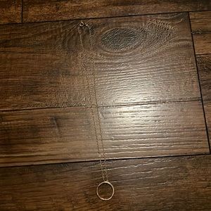 circle gold necklace